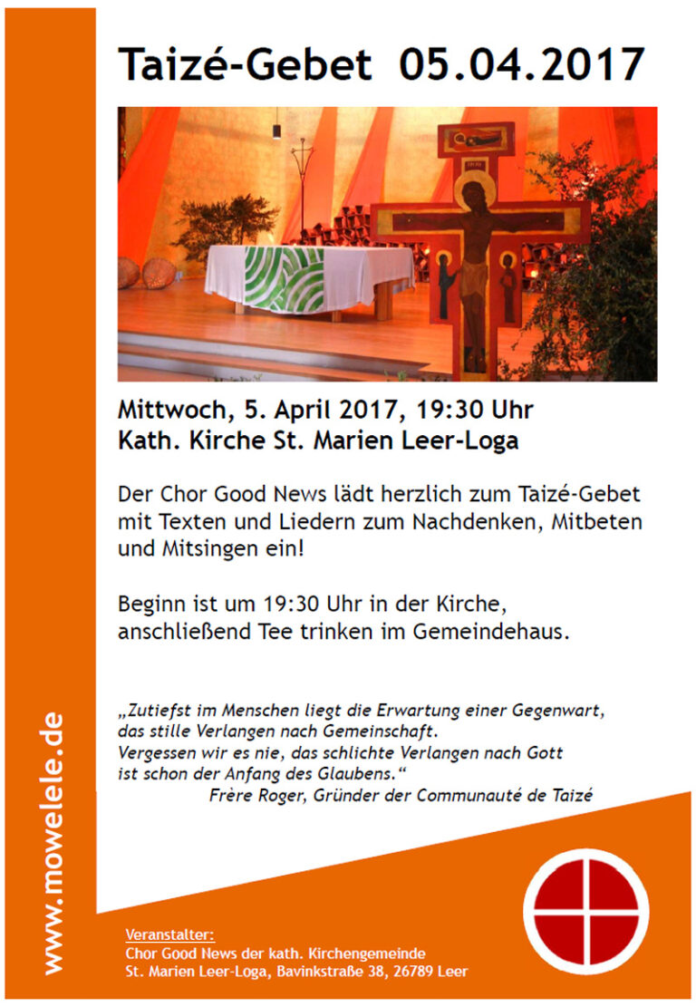 good news taize gebet plakat 2017 04 05